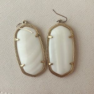 White large Kendra Scott earrings